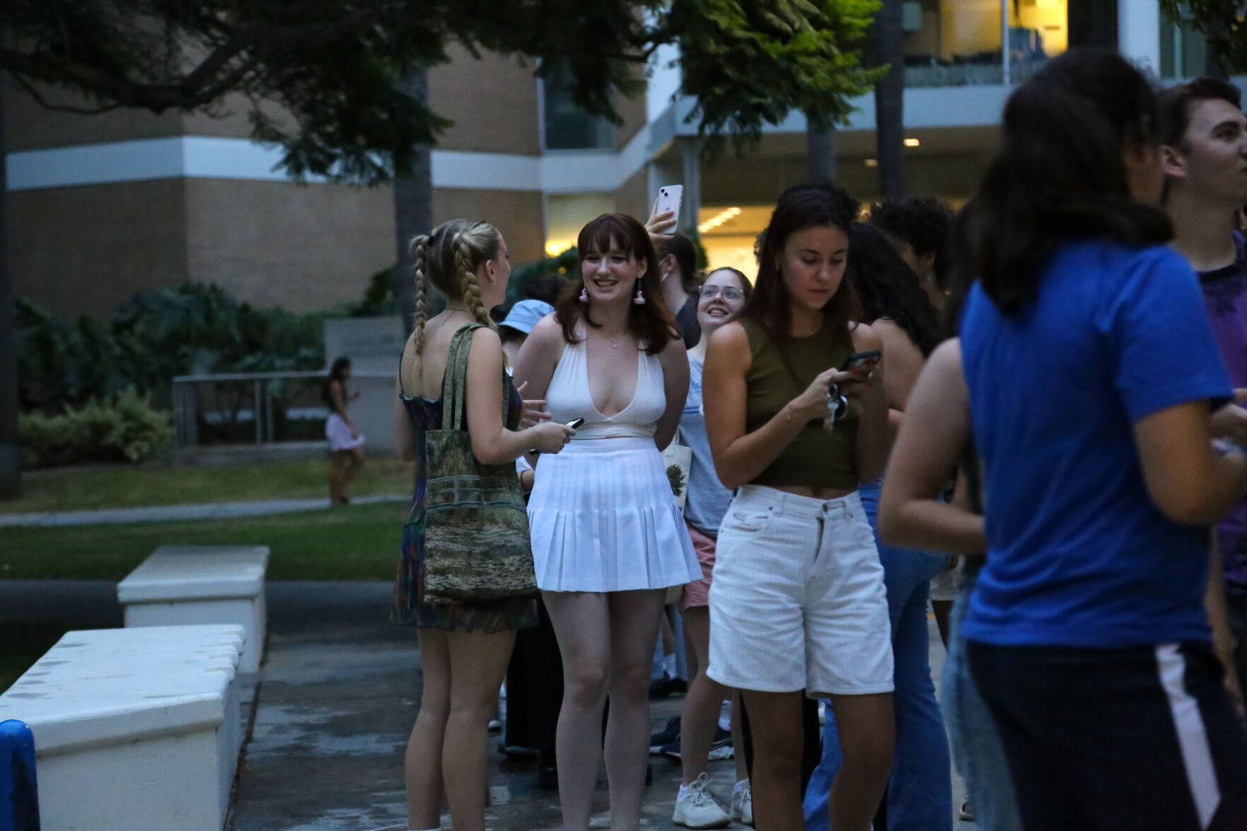 Students outside St. Roberts Auditorium